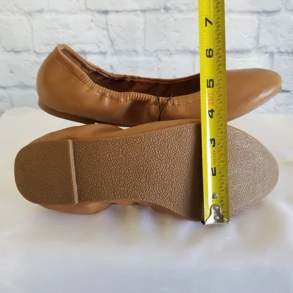 Torrid Scrunch Ballet Flats Shoes Size 8 Tan Cognac Brown Wide Width Neutral New - Picture 16 of 16